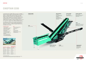 मोबाइल स्क्रीनिंग प्लांट Powerscreen Chieftain 2200