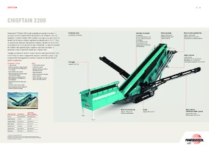 मोबाइल स्क्रीनिंग प्लांट Powerscreen Chieftain 2200