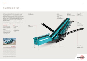 मोबाइल स्क्रीनिंग प्लांट Powerscreen Chieftain 2200