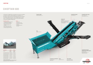 मोबाइल स्क्रीनिंग प्लांट Powerscreen Chieftain 600