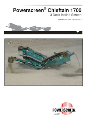 मोबाइल स्क्रीनिंग प्लांट Powerscreen Chieftain 1700 3 Deck