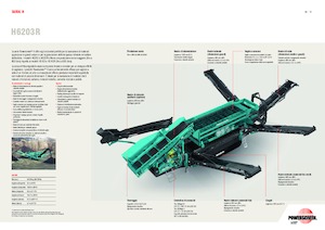 मोबाइल स्क्रीनिंग प्लांट Powerscreen H6203R