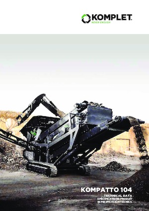 मोबाइल स्क्रीनिंग प्लांट Komplet KOMPATTO 104