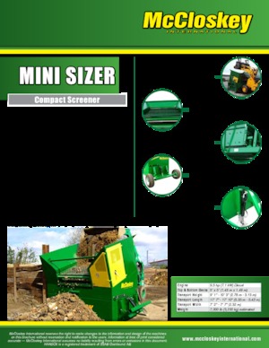 मोबाइल स्क्रीनिंग प्लांट McCloskey MiniSizer