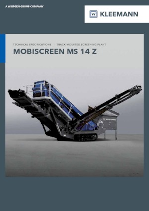 मोबाइल स्क्रीनिंग प्लांट Kleemann MS 14 Z