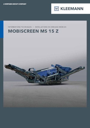 मोबाइल स्क्रीनिंग प्लांट Kleemann MS 15 Z