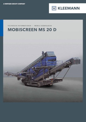 मोबाइल स्क्रीनिंग प्लांट Kleemann MS 20 D