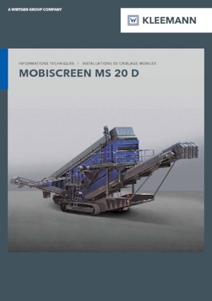 मोबाइल स्क्रीनिंग प्लांट Kleemann MS 20 D
