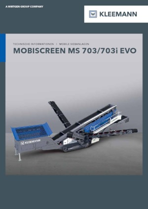 मोबाइल स्क्रीनिंग प्लांट Kleemann MS 703i EVO