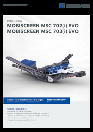 मोबाइल स्क्रीनिंग प्लांट Kleemann MSC 702i EVO