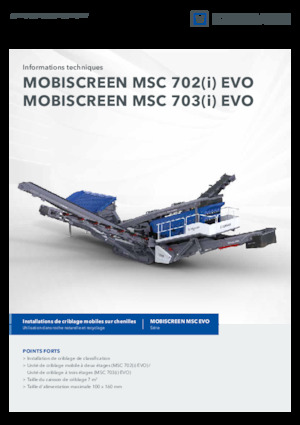 मोबाइल स्क्रीनिंग प्लांट Kleemann MSC 702i EVO
