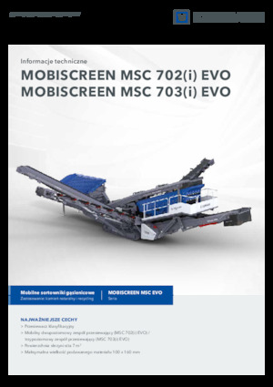 मोबाइल स्क्रीनिंग प्लांट Kleemann MSC 702i EVO
