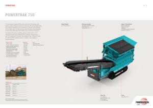 मोबाइल स्क्रीनिंग प्लांट Powerscreen Powertrak 750