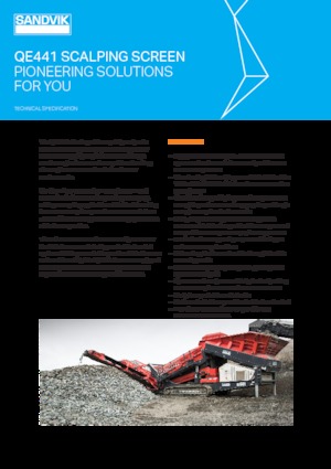 मोबाइल स्क्रीनिंग प्लांट Sandvik QE441