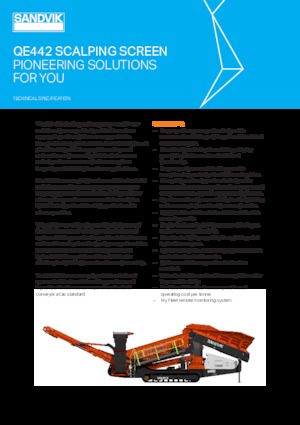 मोबाइल स्क्रीनिंग प्लांट Sandvik QE442 FFMS
