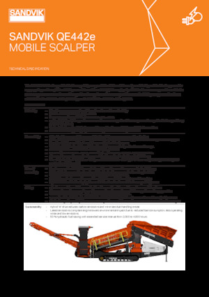 मोबाइल स्क्रीनिंग प्लांट Sandvik QE442e