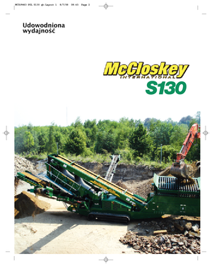 मोबाइल स्क्रीनिंग प्लांट McCloskey S130 2-Deck