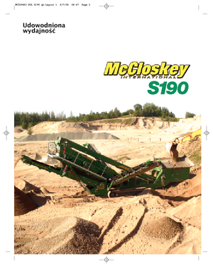 मोबाइल स्क्रीनिंग प्लांट McCloskey S190 2-Deck