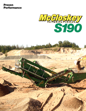 मोबाइल स्क्रीनिंग प्लांट McCloskey S190 2-Deck