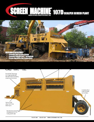 मोबाइल स्क्रीनिंग प्लांट Screen Machine Industries  Scalper 107D