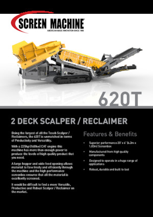 मोबाइल स्क्रीनिंग प्लांट Screen Machine Industries  Scalper 620T
