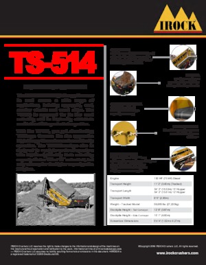 मोबाइल स्क्रीनिंग प्लांट IROCK  TS-514