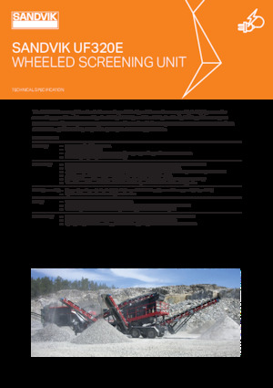 मोबाइल स्क्रीनिंग प्लांट Sandvik UF320E