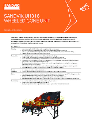 मोबाइल स्क्रीनिंग प्लांट Sandvik UH316