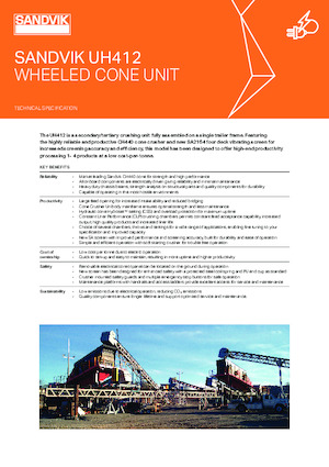 मोबाइल स्क्रीनिंग प्लांट Sandvik UH412