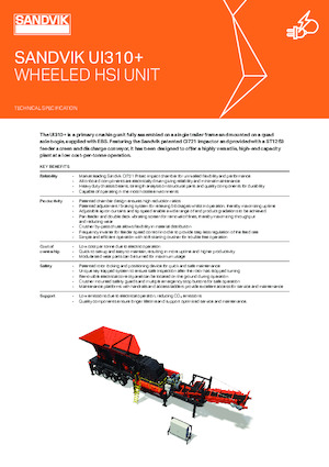 मोबाइल स्क्रीनिंग प्लांट Sandvik UI310+ HSI