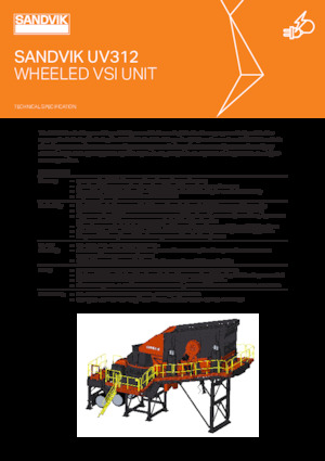 मोबाइल स्क्रीनिंग प्लांट Sandvik UV312 VSI