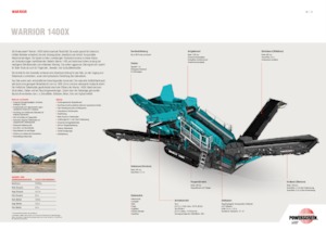 मोबाइल स्क्रीनिंग प्लांट Powerscreen Warrior 1400X