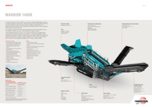 मोबाइल स्क्रीनिंग प्लांट Powerscreen Warrior 1400X