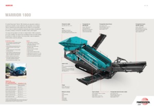 मोबाइल स्क्रीनिंग प्लांट Powerscreen Warrior 1800