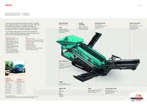 मोबाइल स्क्रीनिंग प्लांट Powerscreen Warrior 1800