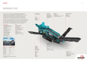 मोबाइल स्क्रीनिंग प्लांट Powerscreen Warrior 2100
