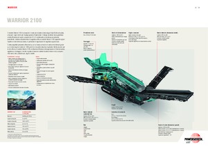 मोबाइल स्क्रीनिंग प्लांट Powerscreen Warrior 2100