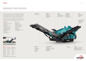 मोबाइल स्क्रीनिंग प्लांट Powerscreen Warrior 2100 Spaleck