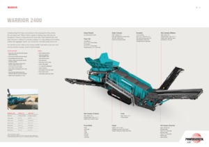 मोबाइल स्क्रीनिंग प्लांट Powerscreen Warrior 2400