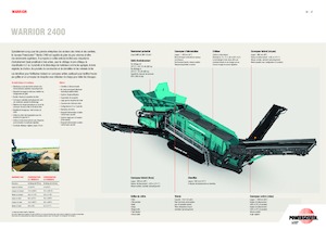 मोबाइल स्क्रीनिंग प्लांट Powerscreen Warrior 2400