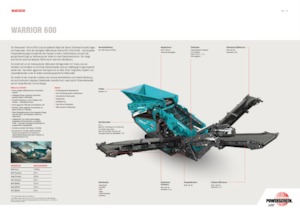 मोबाइल स्क्रीनिंग प्लांट Powerscreen Warrior 600