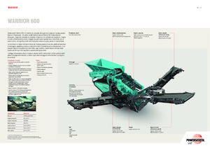 मोबाइल स्क्रीनिंग प्लांट Powerscreen Warrior 600