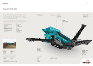 मोबाइल स्क्रीनिंग प्लांट Powerscreen WARRIOR 800