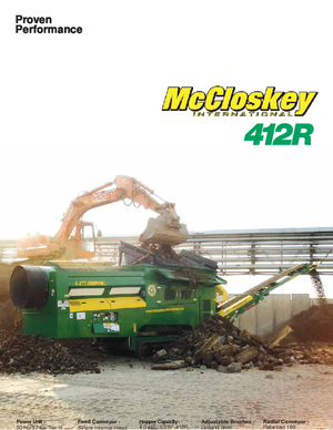 ड्रम के साथ मोबाइल स्क्रीनिंग प्लांट McCloskey 412 RT