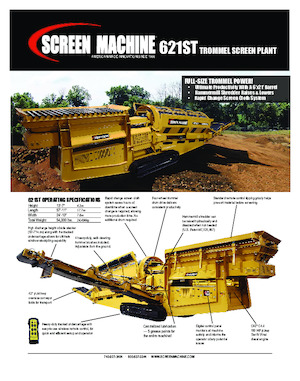 ड्रम के साथ मोबाइल स्क्रीनिंग प्लांट Screen Machine Industries  612ST
