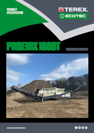 ड्रम के साथ मोबाइल स्क्रीनिंग प्लांट Terex Ecotec Phoenix 1600T