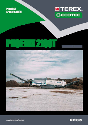 ड्रम के साथ मोबाइल स्क्रीनिंग प्लांट Terex Ecotec Phoenix 2100T