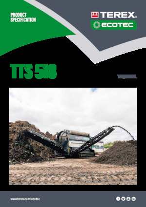ड्रम के साथ मोबाइल स्क्रीनिंग प्लांट Terex Ecotec TTS 518T