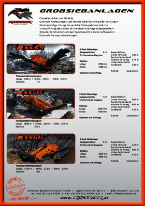 मोबाइल स्क्रीनिंग प्लांट Rockster RSS 615