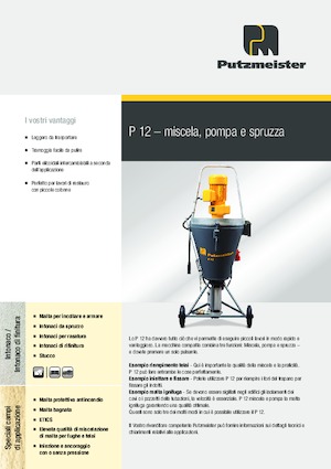 मोर्टार मिक्सिंग पंप Putzmeister P 12 